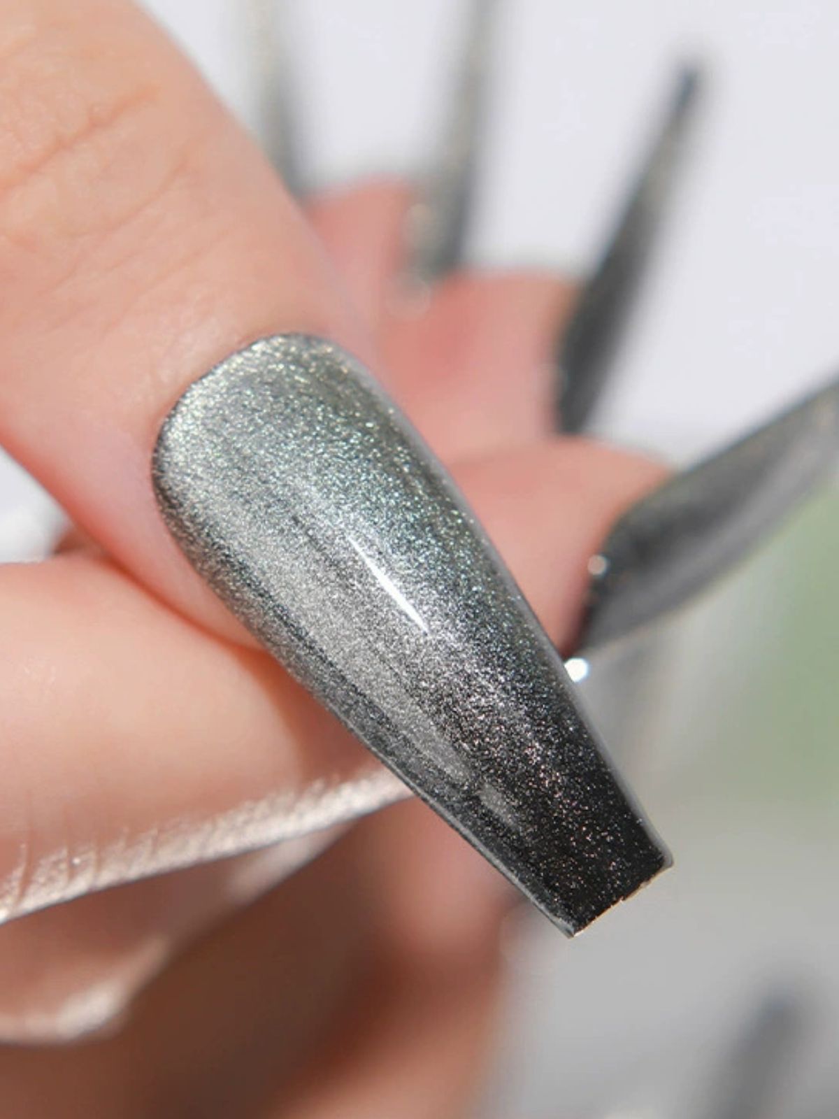 Diamond Dust Silver Nails