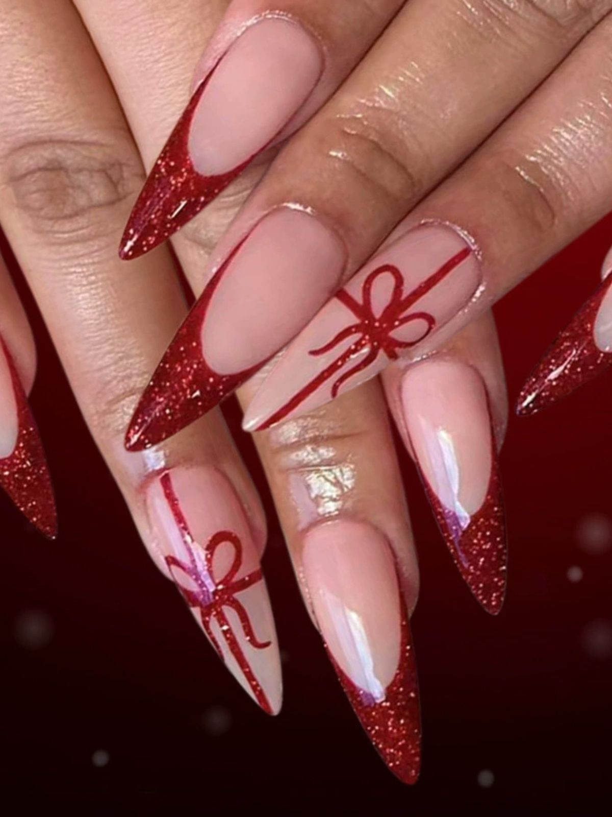 Cherry Bliss Red Nails