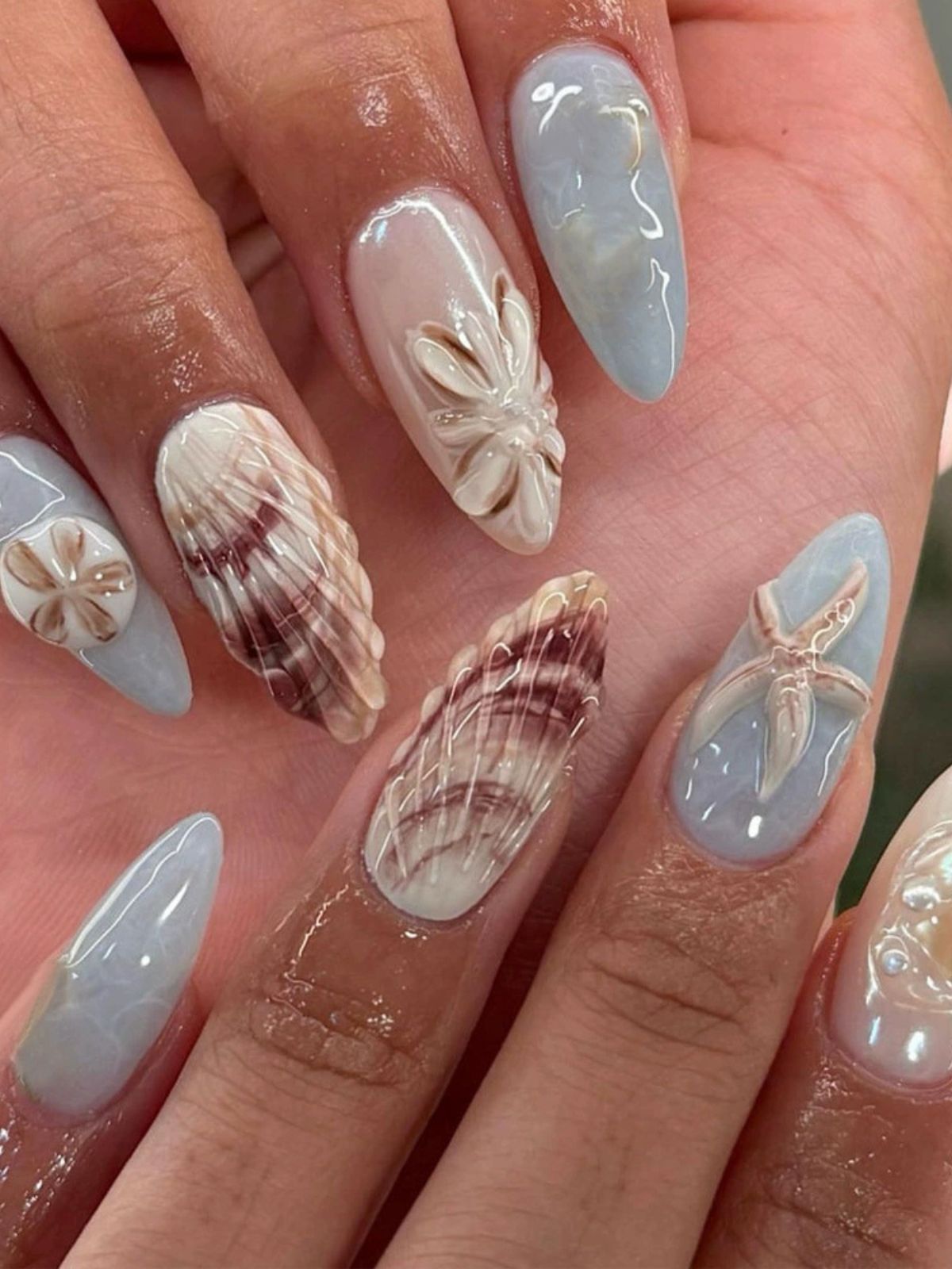 Tidal Treasures Multicolor Nails