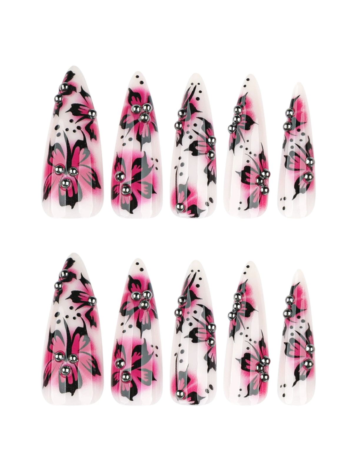 Floral Bliss Purple Nails