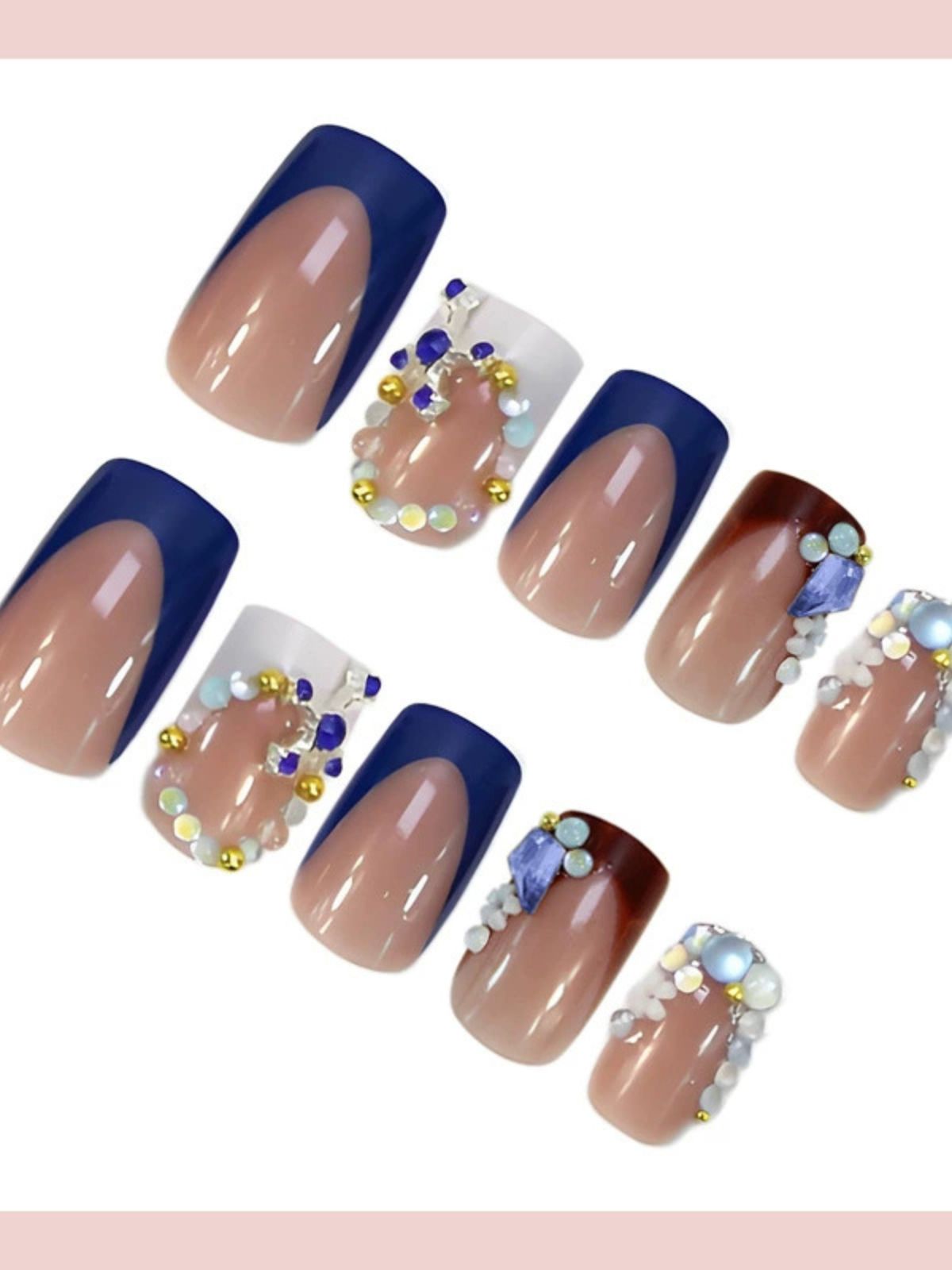 Crystal Faith Blue Nails