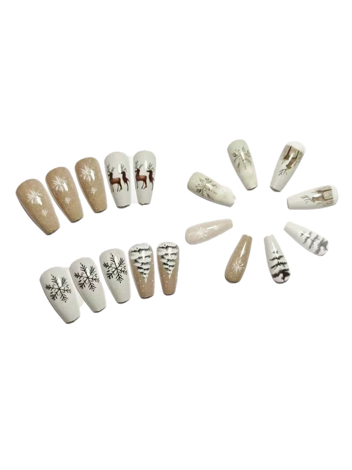 Warm Reindeer Beige Nails