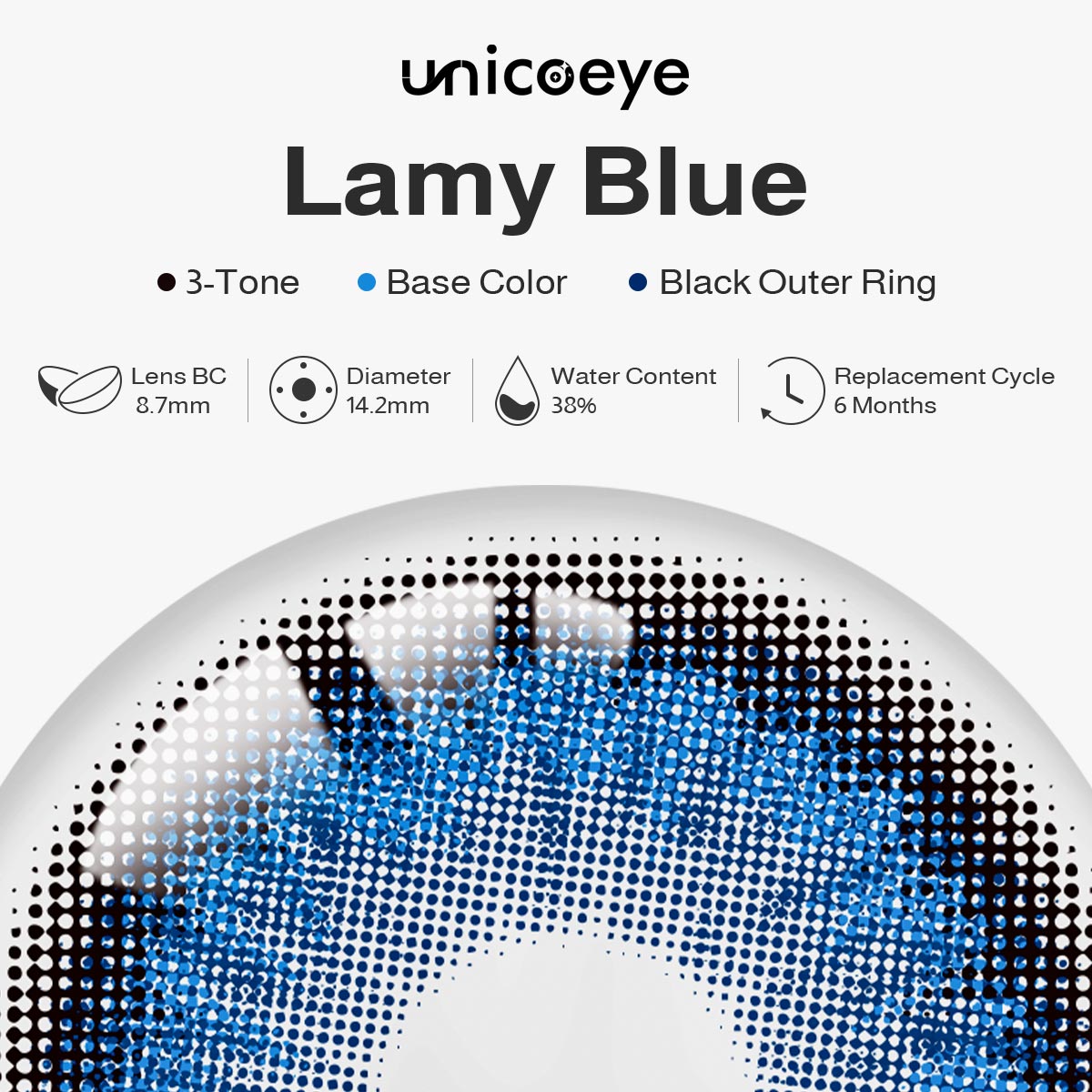 Lamy Blue 6 Months Contact Lenses