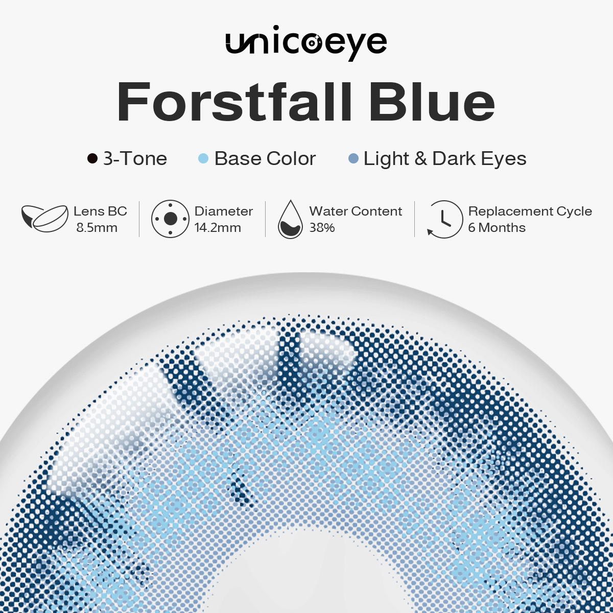 Forstfall Blue 6 Months Contact Lenses | 2 Pcs