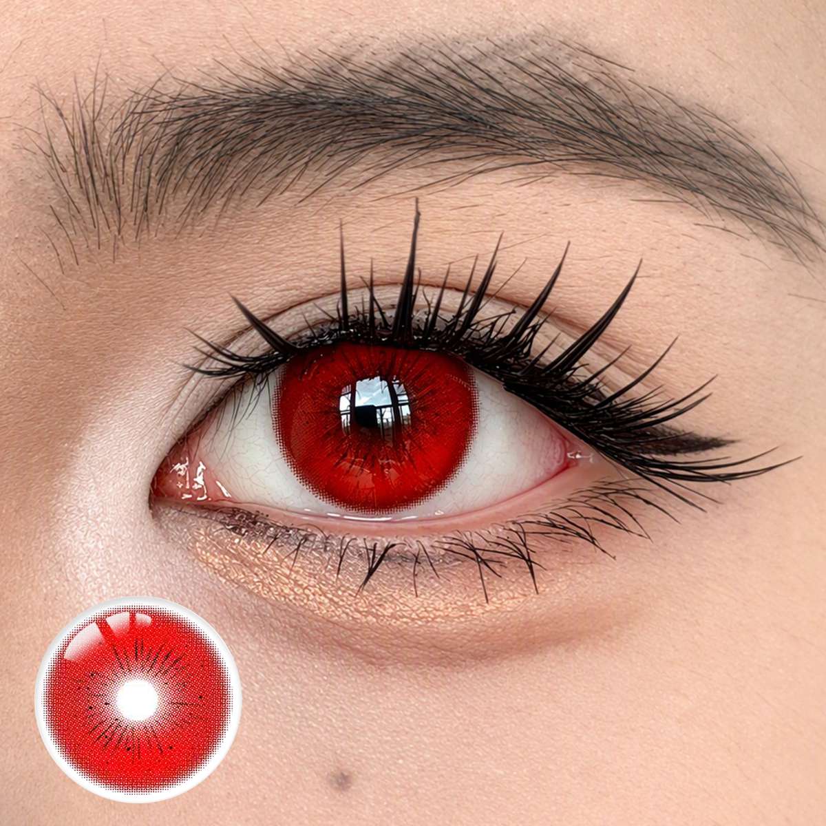 Inkwisp Red Yearly Contact Lenses | 2 Pcs
