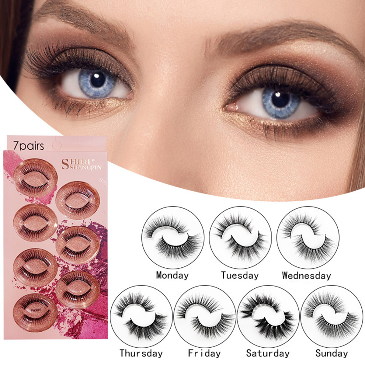 Chic Week 7 Pairs Natural Lashes