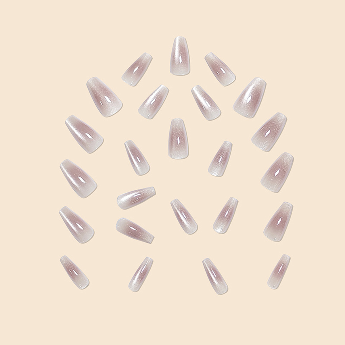 Nude Shimmer Light Khaki Nails