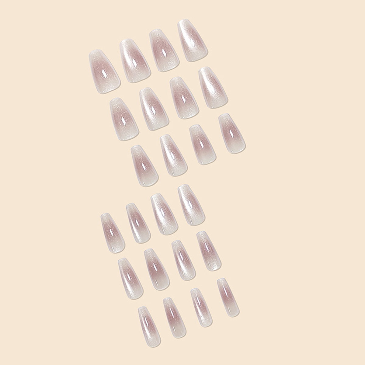 Nude Shimmer Light Khaki Nails