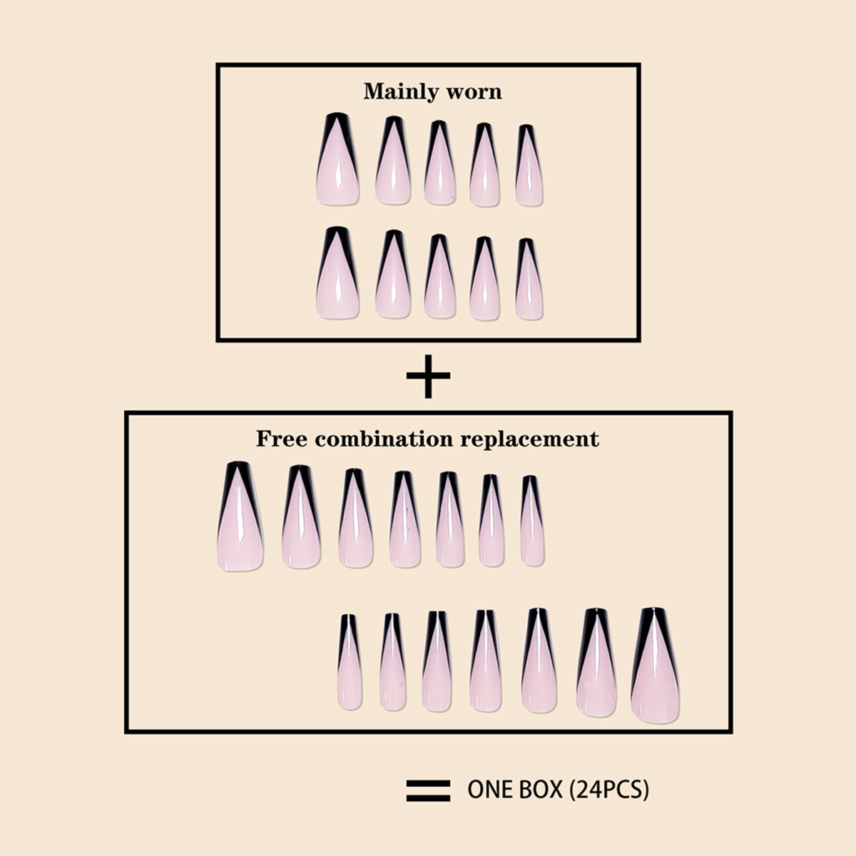 Gothic Outline Black Nails