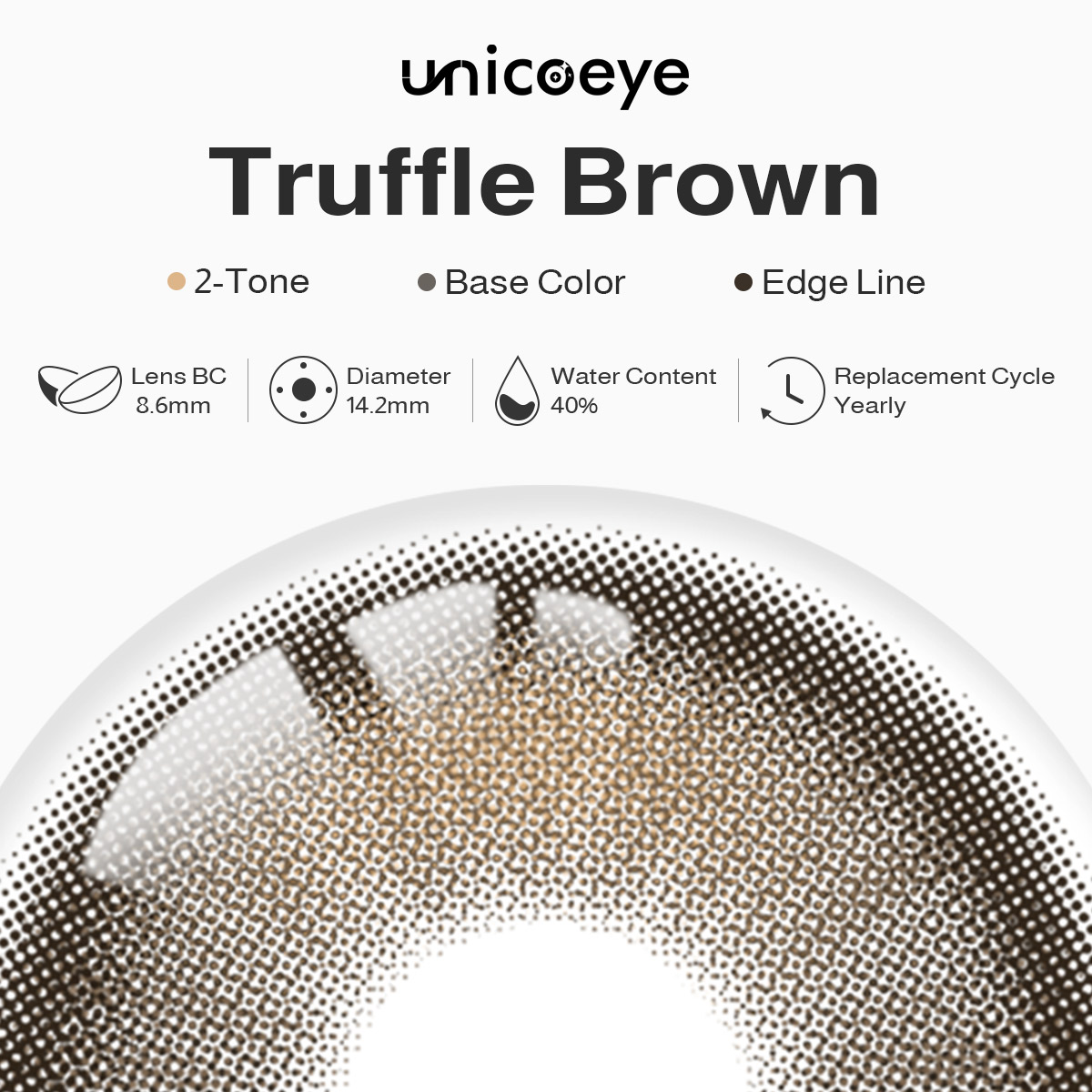 Truffle Brown Prescription Yearly Contact Lenses