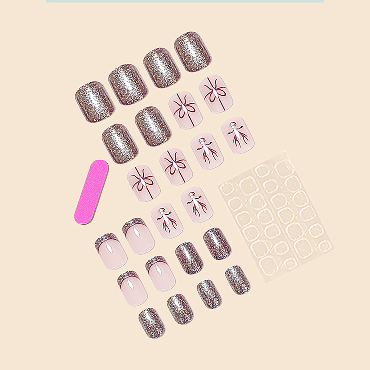 Gilded Spritz Champagne Nails