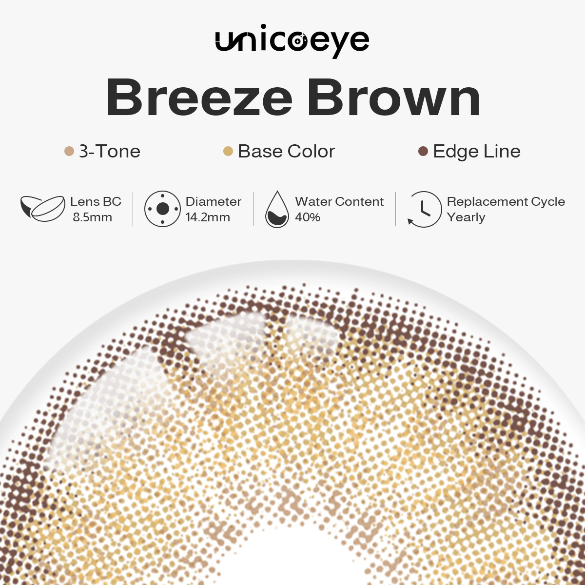 Breeze Brown Yearly Contact Lenses | 2 Pcs
