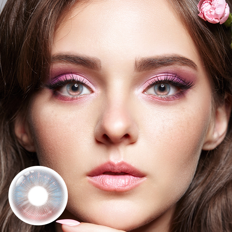 Vlinder Pink Prescription Yearly Contact Lenses | 2 Pcs