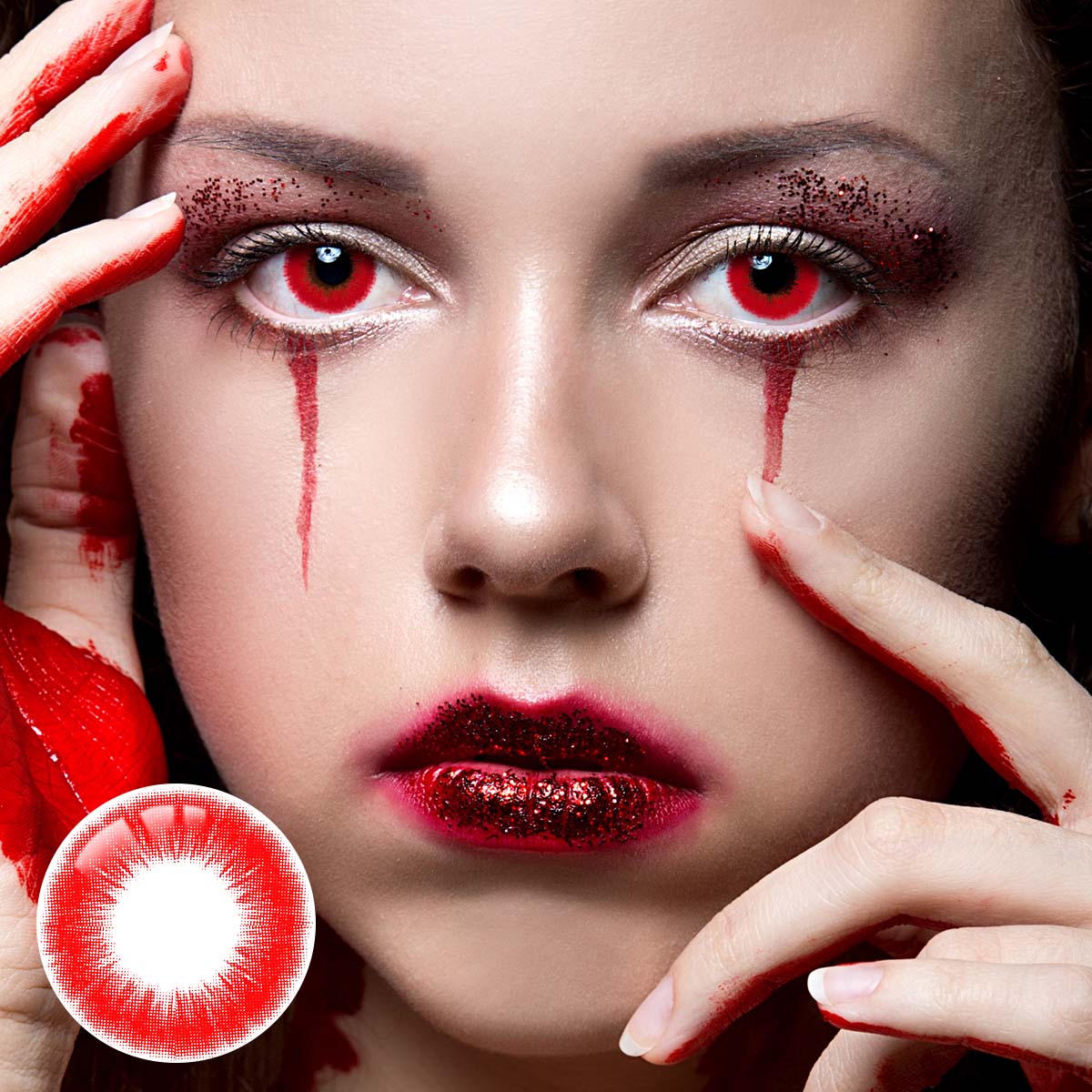 Naruto Red Costume Yearly Contact Lenses