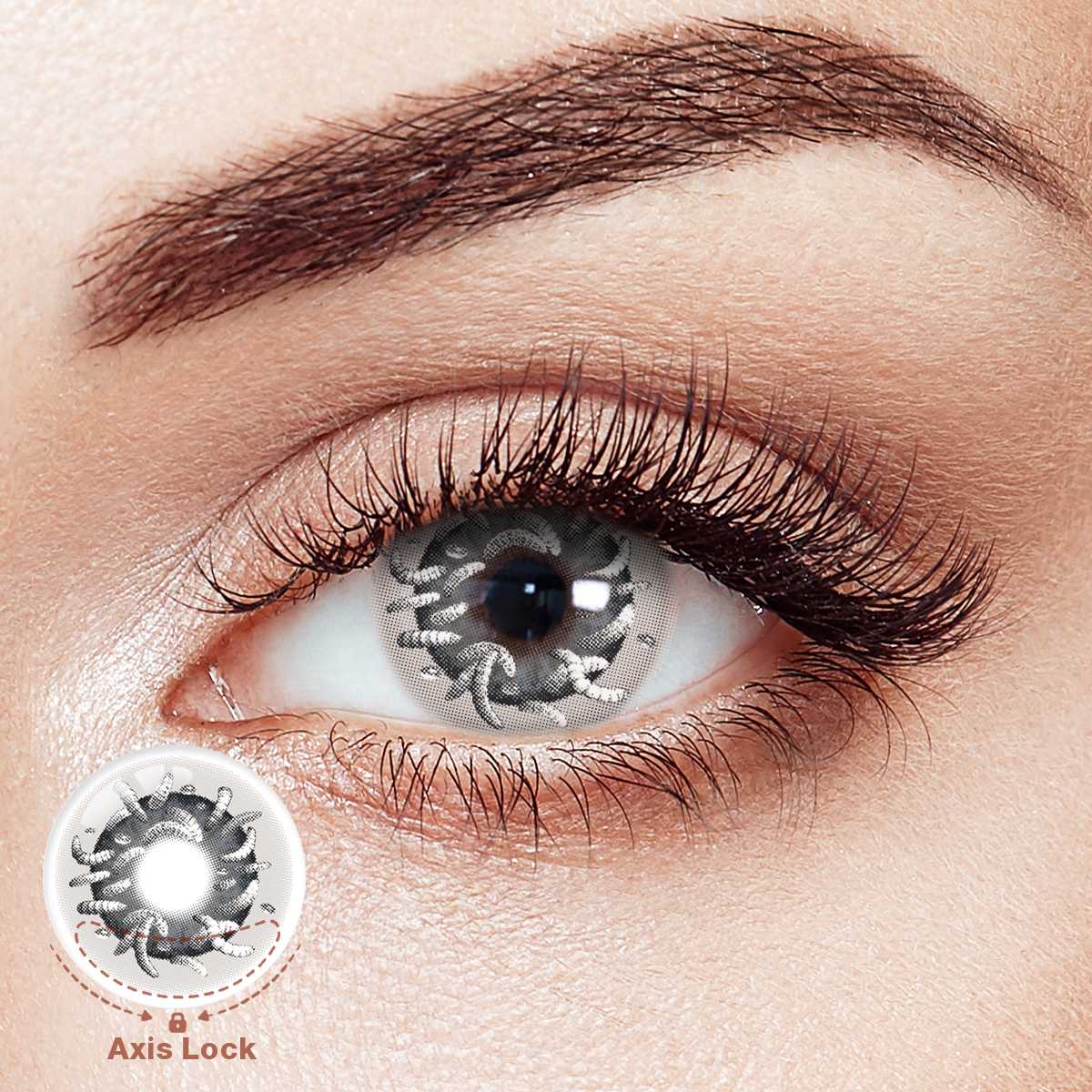 Vermis Gray Costume Yearly Contact Lenses | 2 Pcs