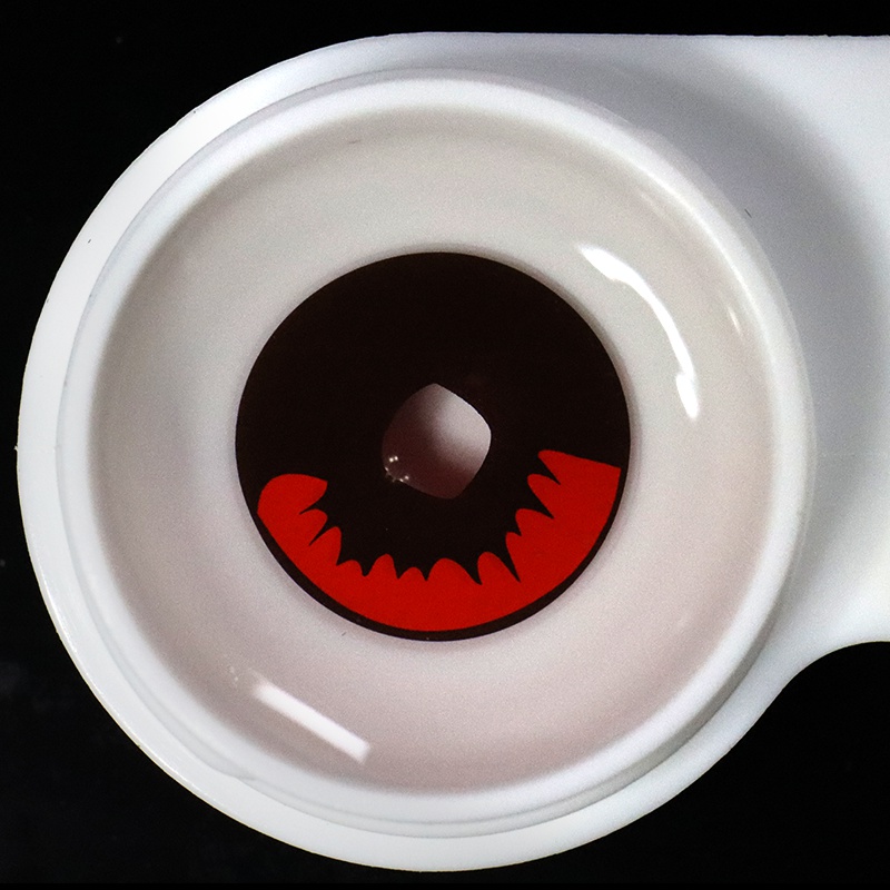 Kamado Tanjiro Red Costume Yearly Contact Lenses | 2 Pcs