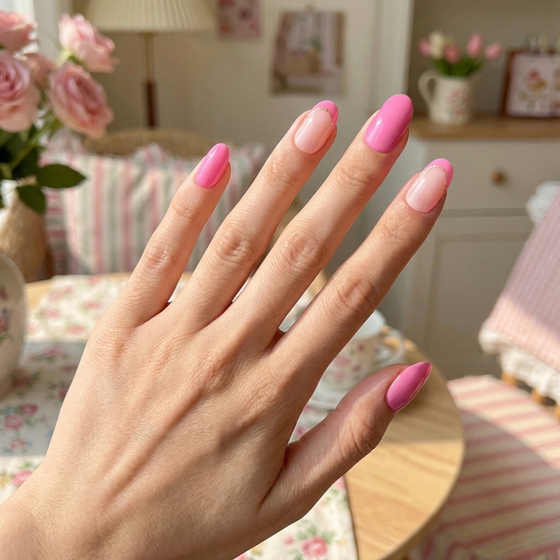 Classic Rouge Pink Nails
