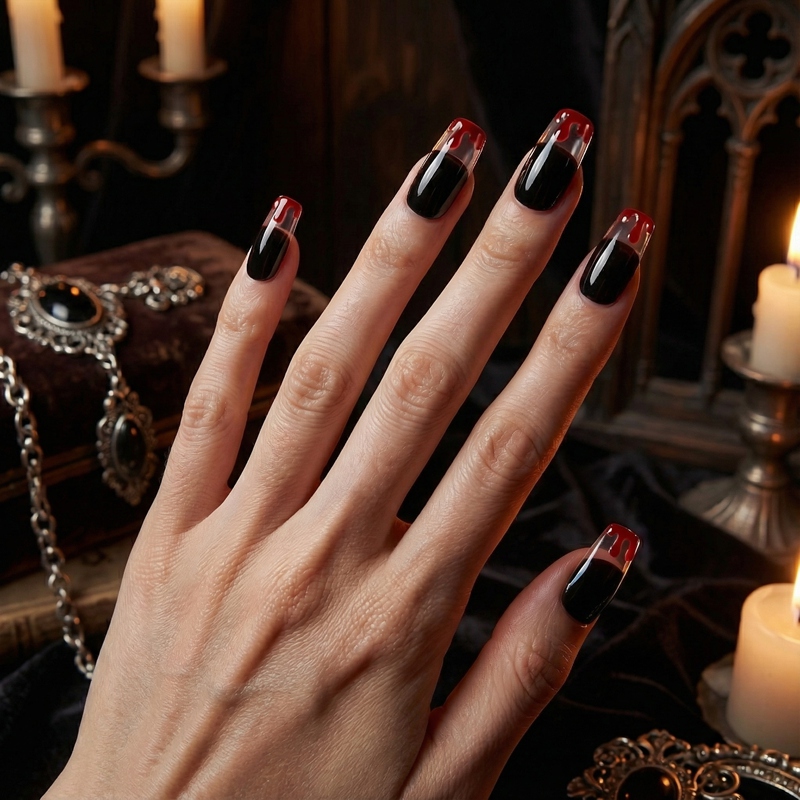 Vampire's Kiss Black Nails
