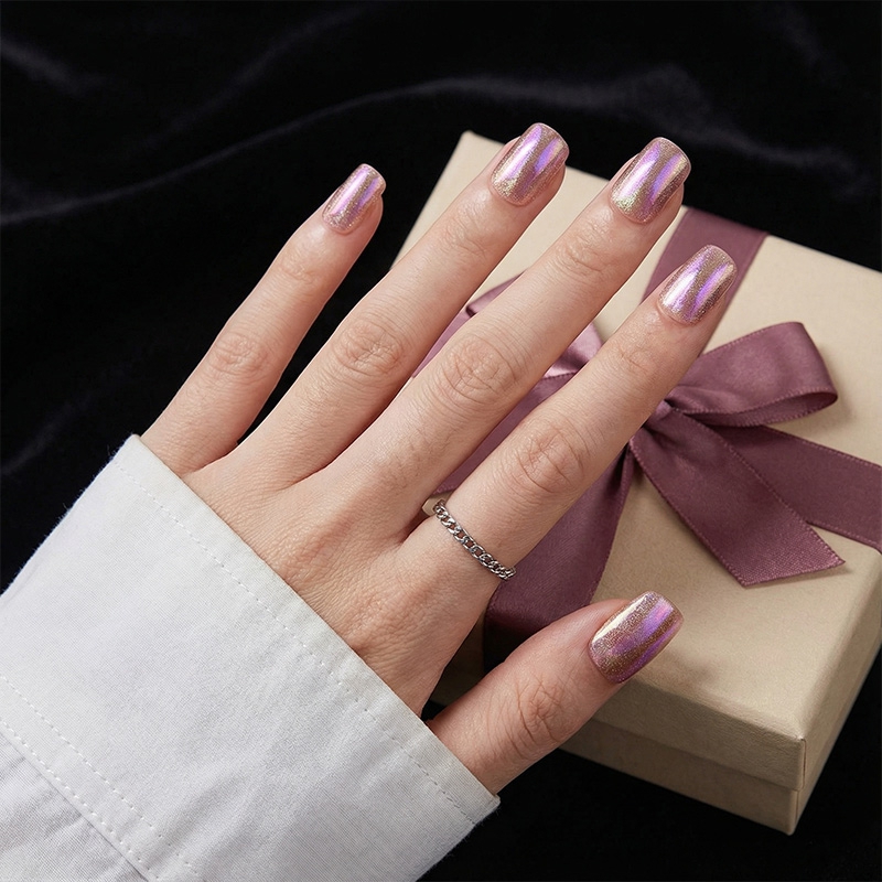 Berry Fizz Purple Nails