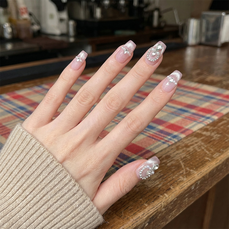 Amethyst Glow Purple Nails