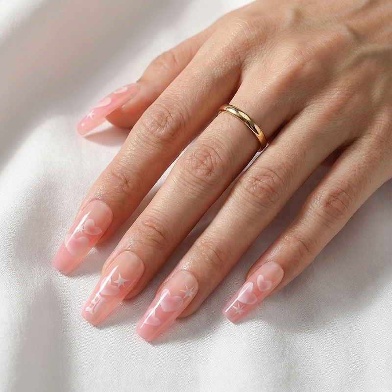 Love Potion Pink Nails