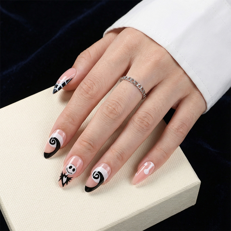 Pretty Haunted Pink Nails