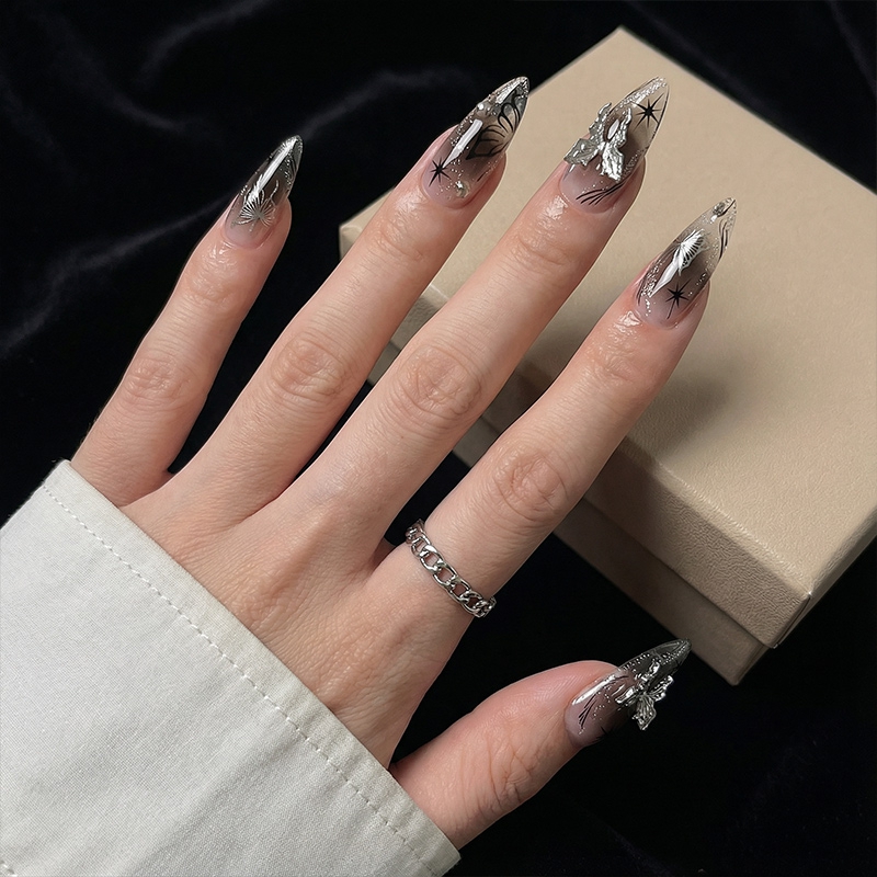 Night Sparkle Black Nails