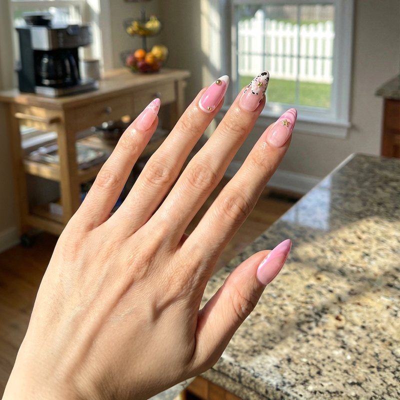 Blossom Isle Pink Nails