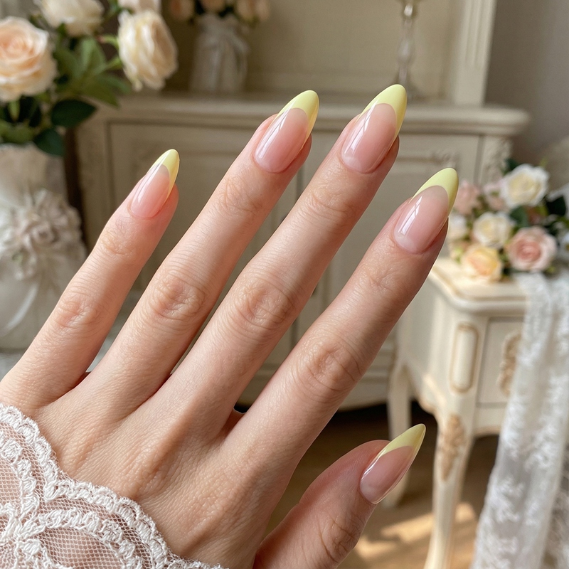 Lemon Trim Yellow Nails