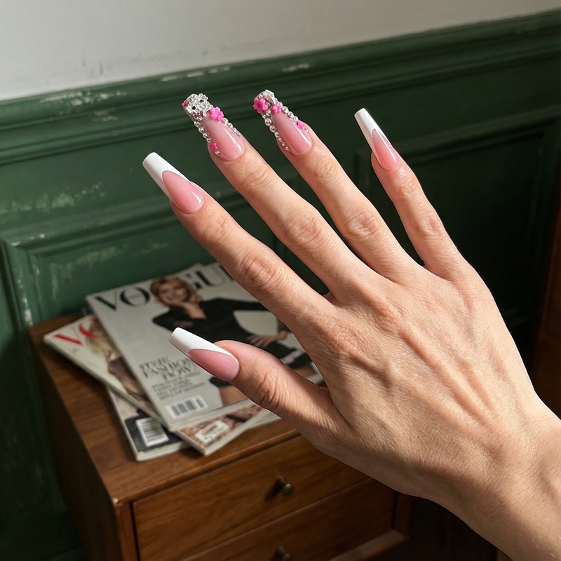 Sparkle Queen Pink Nails