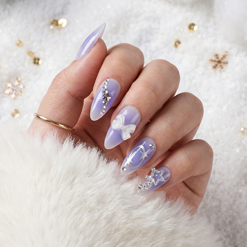 Starlight Purple Nails