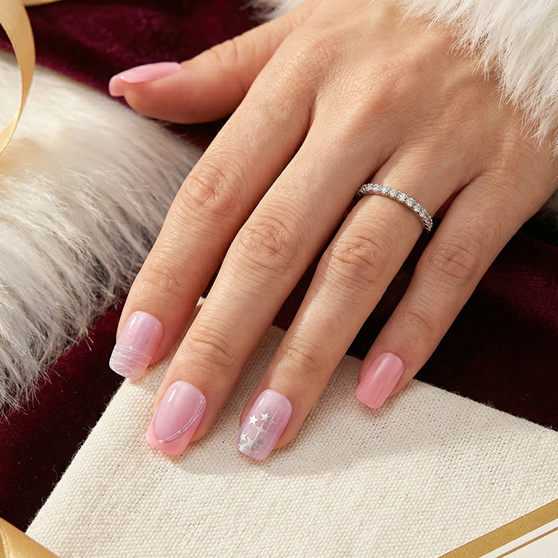 Astral Glow Pink Nails