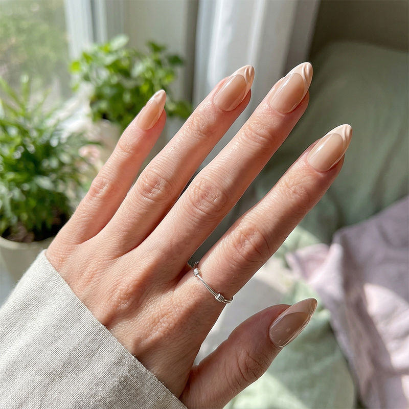 Emboss Blush Pink Nails