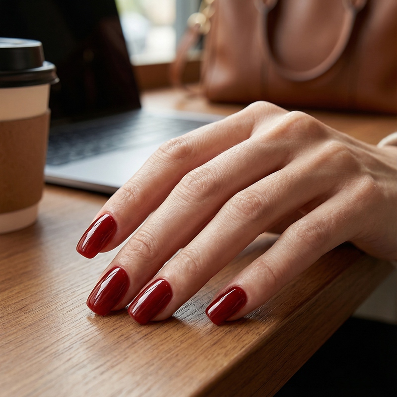 Pure Red Nails