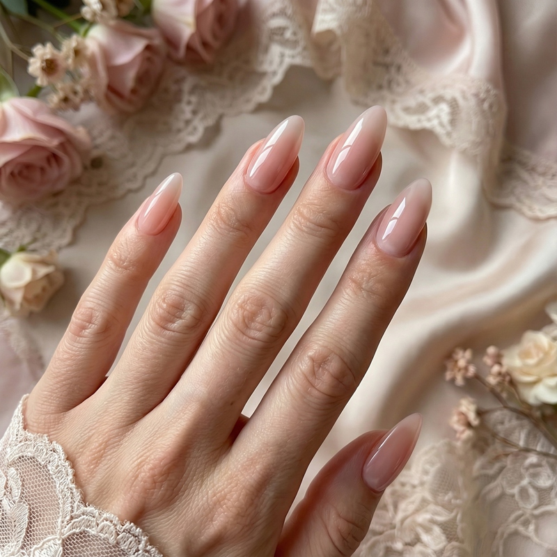 Romantic Champagne Nails