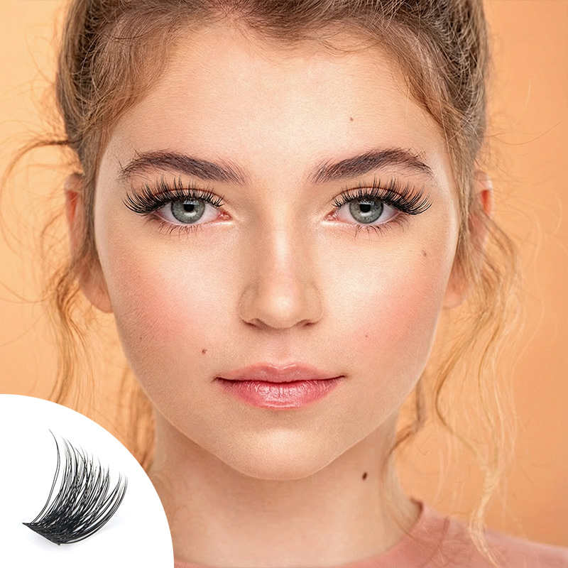 Moss Shine Segmented Natural Glue-on Lashes