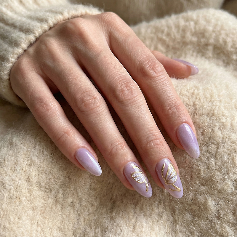 Magic Mirror Purple Nails