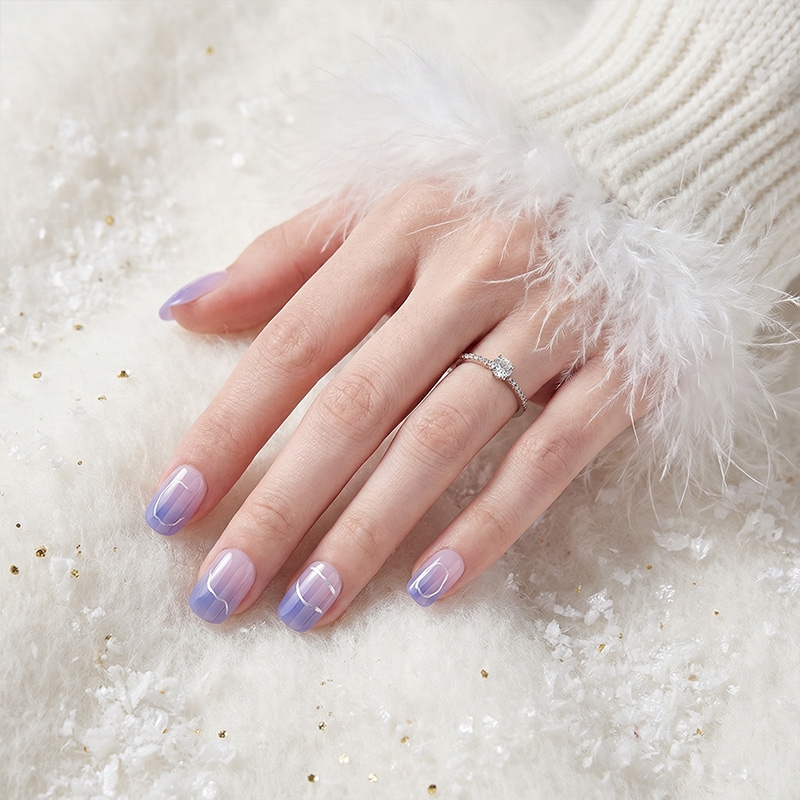 Starlit Path Blue Nails