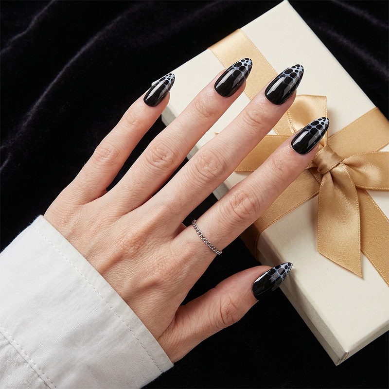 Midnight Storm Black Nails