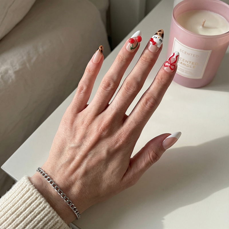 Kitty Paradise Multicolor Nails