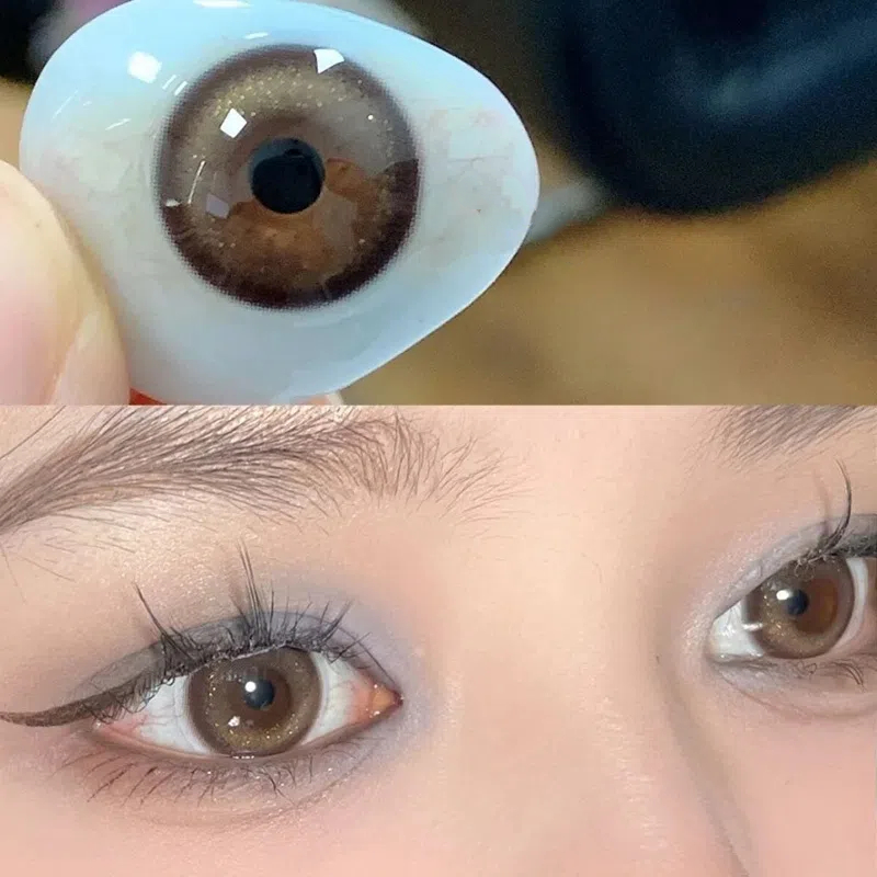 Leather Brown Yearly Contact Lenses