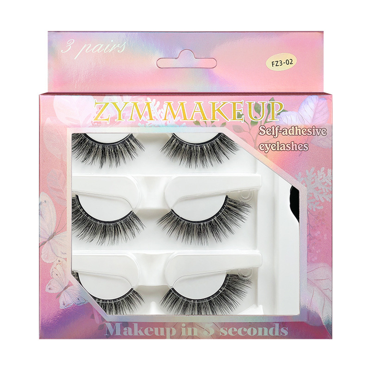 Country and Western 3 Pairs Natural Lashes