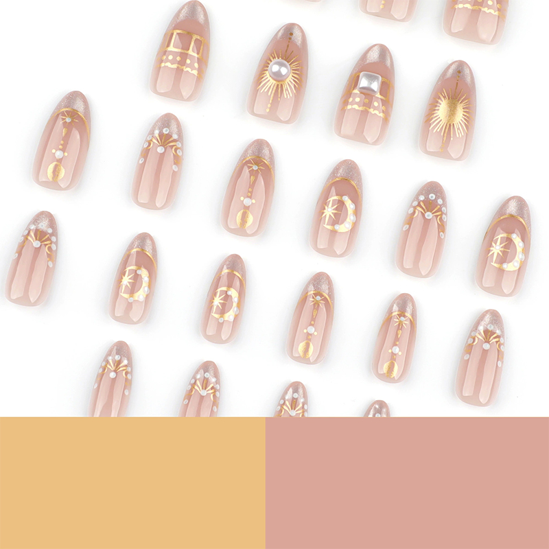 Moon Treasure Gold Nails