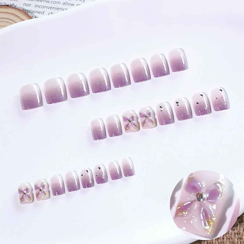 Lavender Sparkle Purple Nails