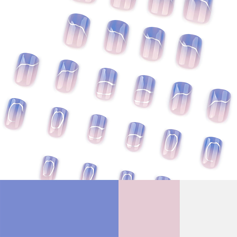 Starlit Path Blue Nails