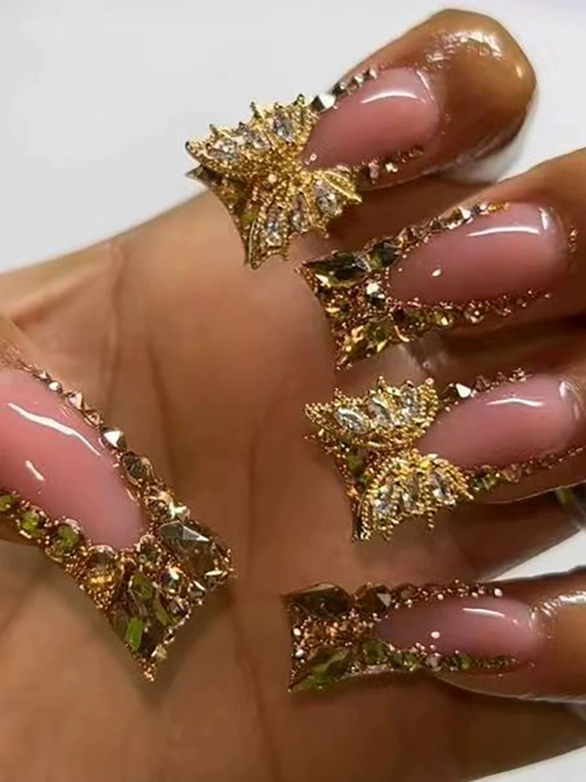 Golden Slay Nails
