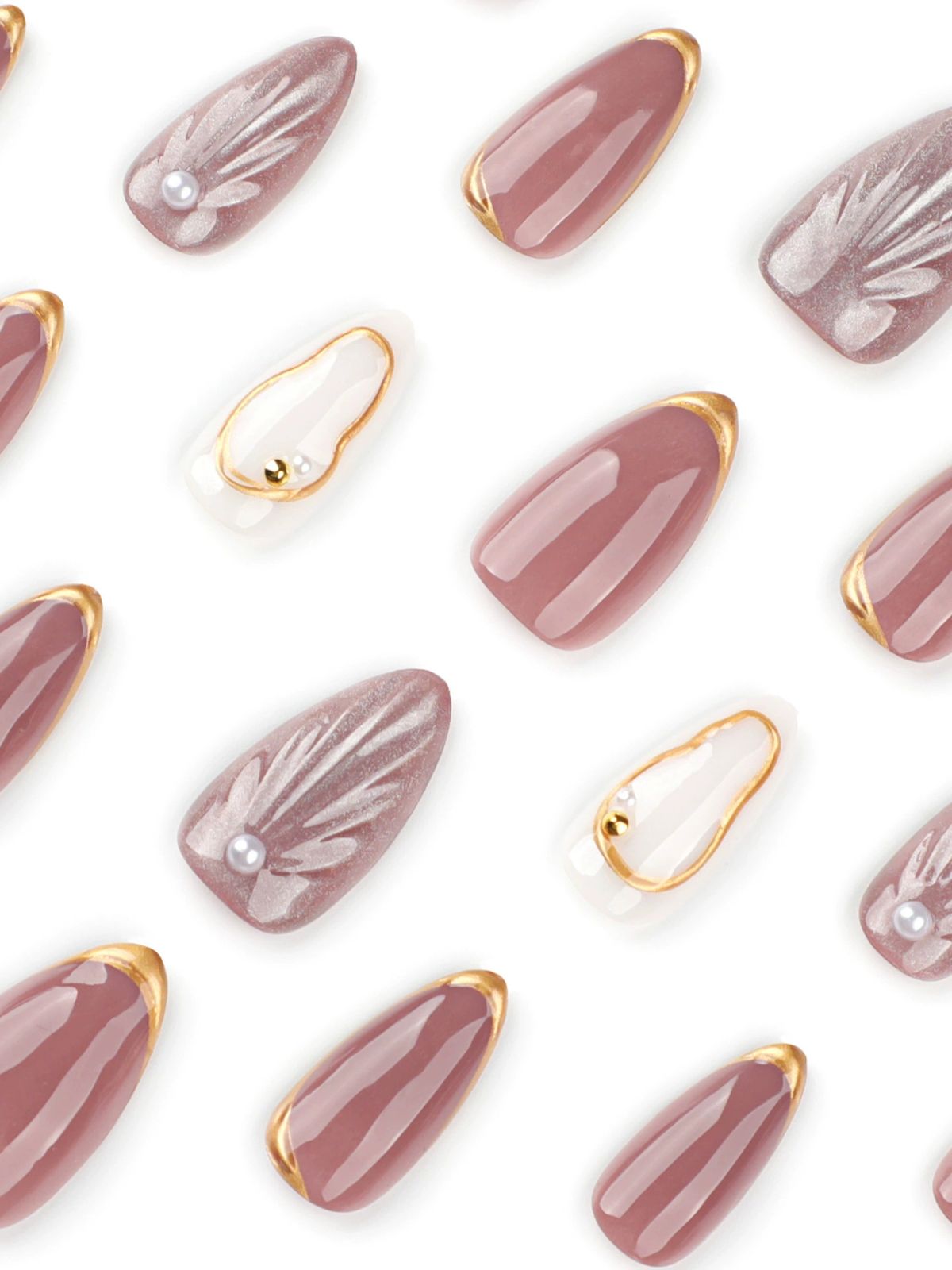 Foil Fantasy Gold Nails