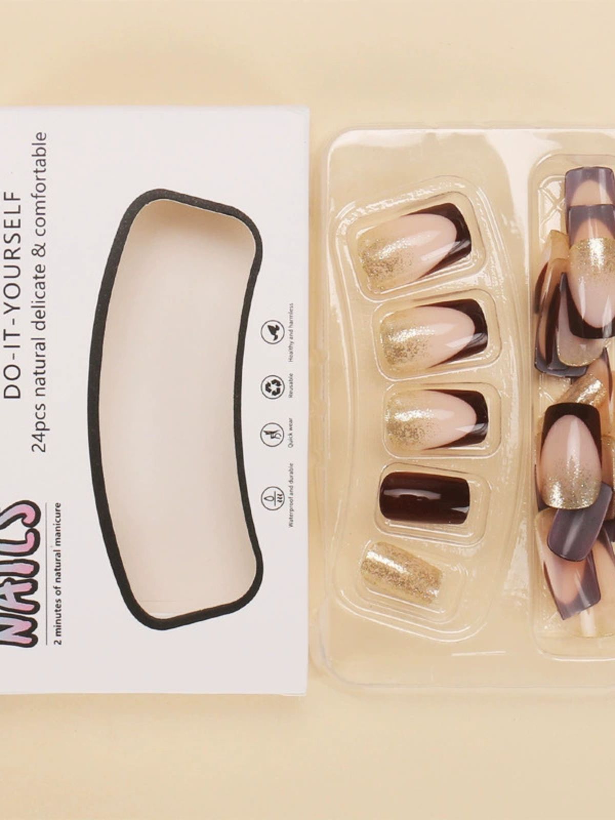 Cocoa Twinkle Brown Nails