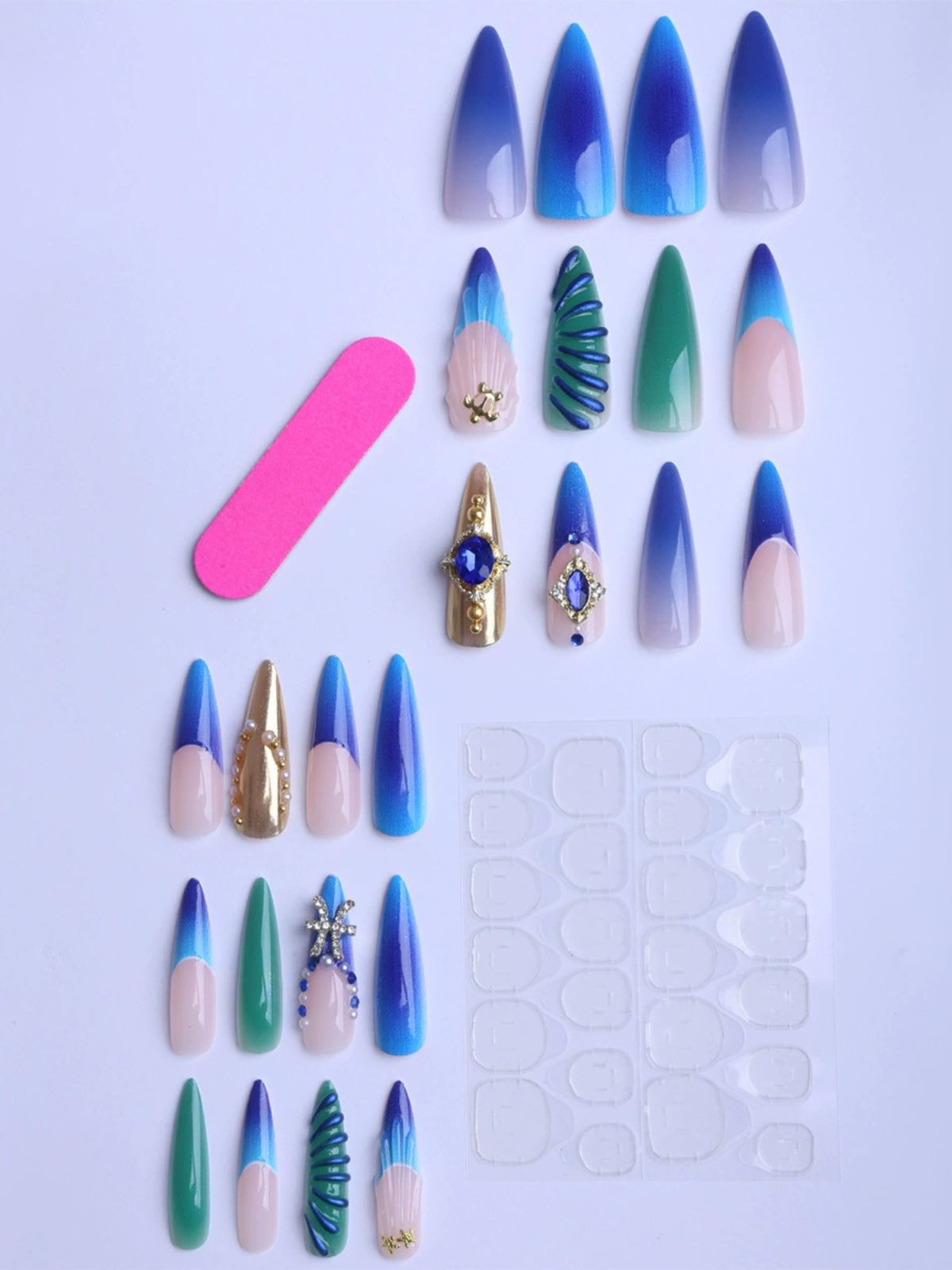 Ocean Waves Blue Nails