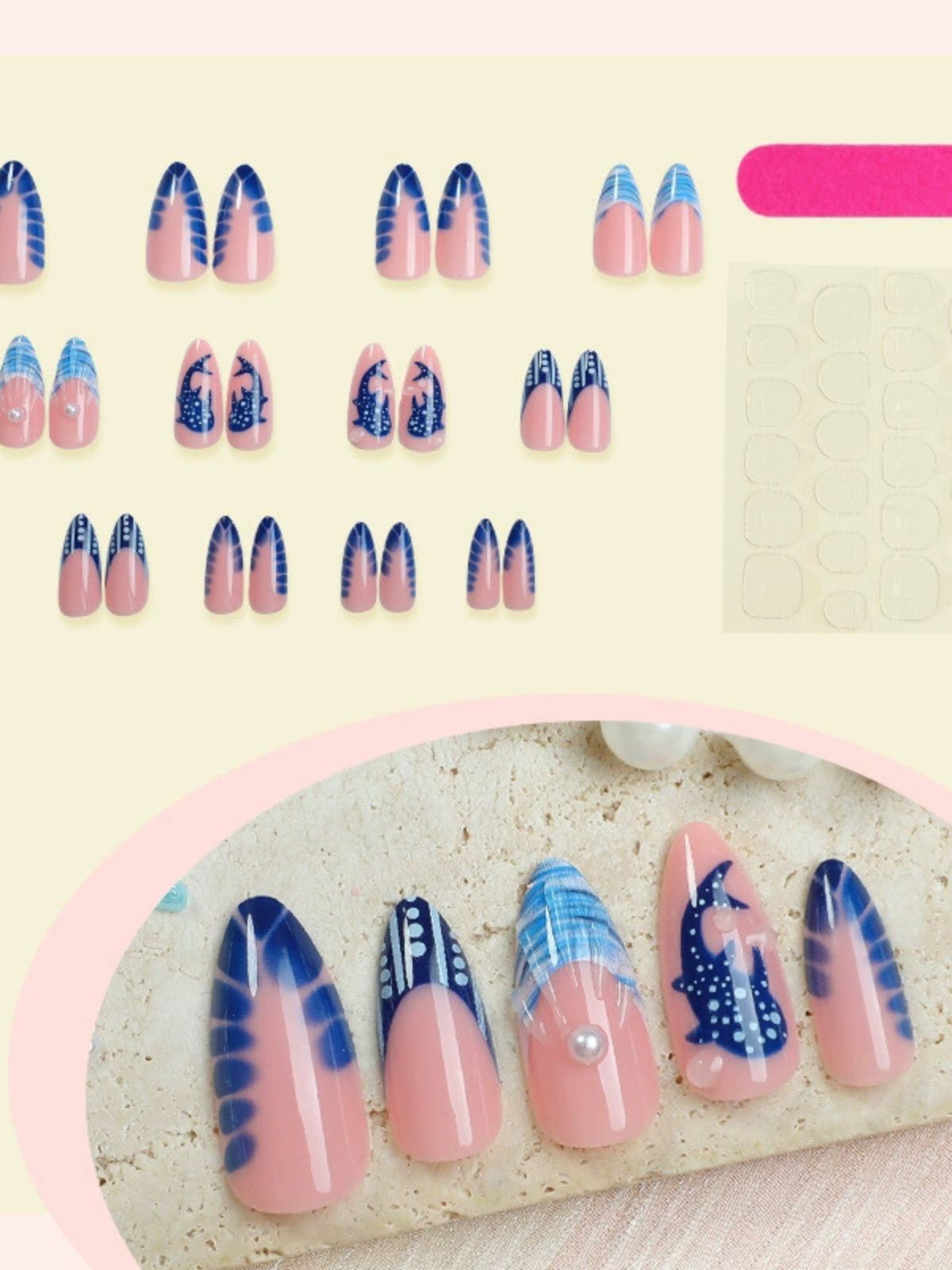 Whale Songs Blue Nails